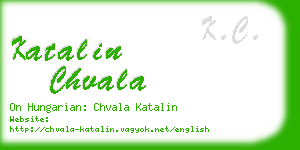 katalin chvala business card